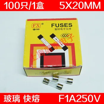 

F1AL250V Glass Insurance Tube F1A250V F1A Fuse 1A 5X20MM 100 PCS