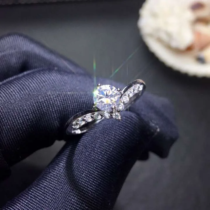 Moissanite 0.5ct твердость 9,3, алмазные заменители, могут быть протестированы на инструментах. Популярные ювелирные изделия