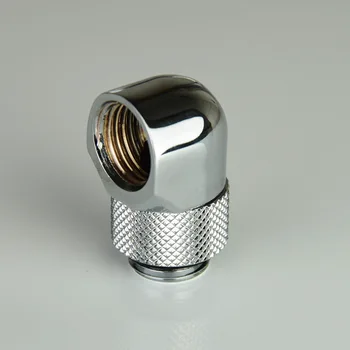 Black Silver G1/4'' thread 90 degree Rotary Fitting Adapter Rotating 90 degrees water cooling Adaptors metal connector src25 32 40 50 63 90l r rotating cylinder rotating clamping cylinder 90 degrees 180 degrees 45 degrees