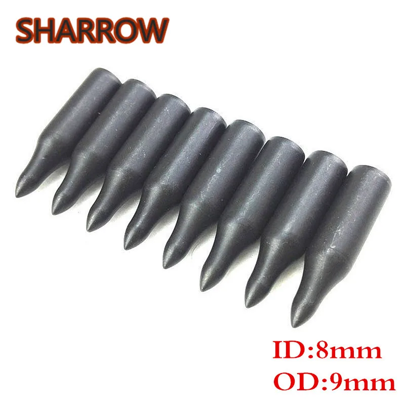 24/50Pcs 70Gr Archery Arrow Head Steel Target Point Tips Fit 8mm Bamboo Wood Arrow Shaft Shooting Practice Target Accessories