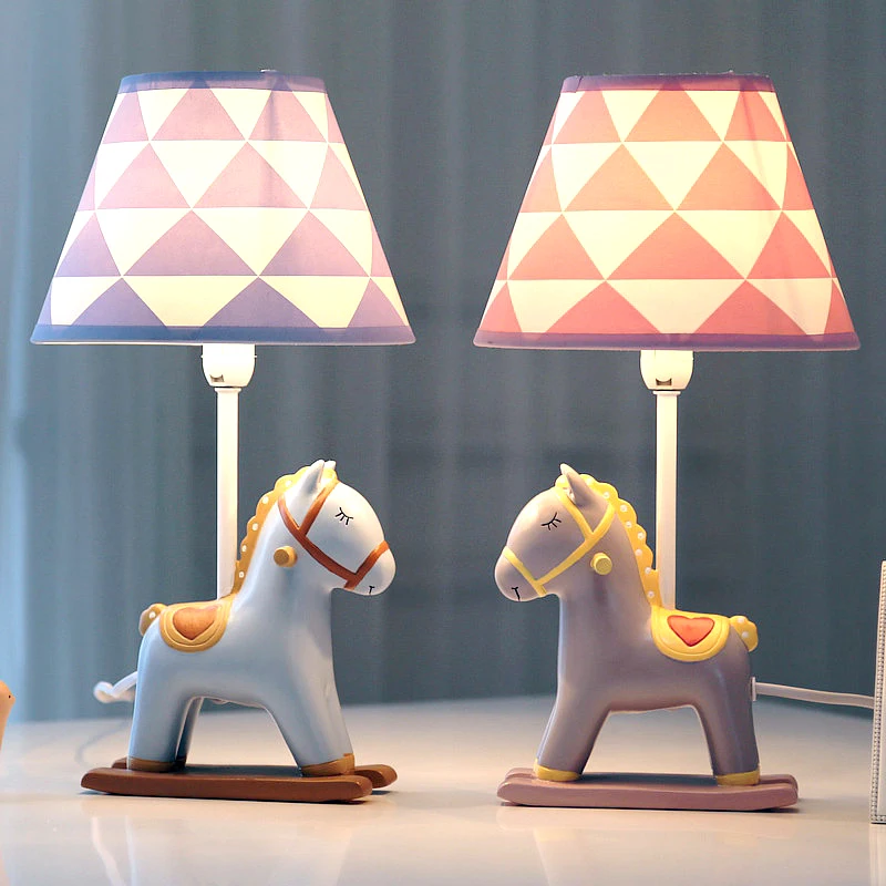 Cute Pony Table LED Lamp Bedroom Bedside Lamp Warm Light Warm Creative