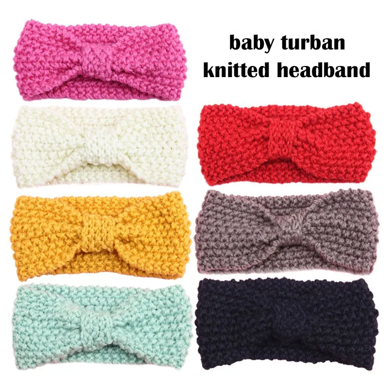 Baby Girl Knit Crochet Turban Headband Baby Girl Knit Crochet Turban Headband