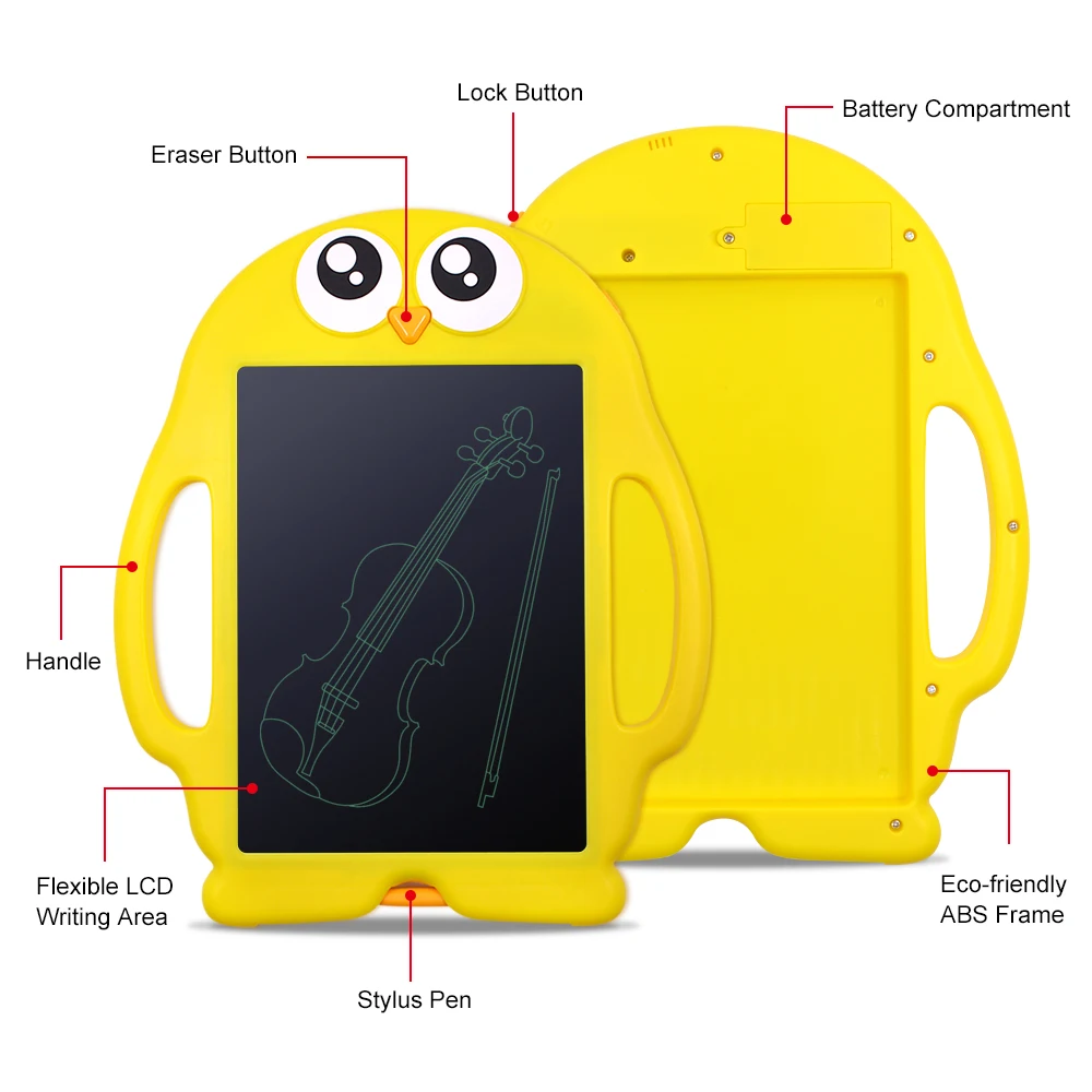 CHIPAL в форме цыпленка 9 ''ЖК-планшет цифровой планшет для рисования игрушки для рукописного ввода Графический электронный планшет портативная доска