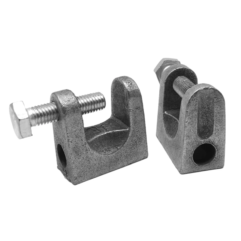 

1Pcs C-type Clamps Cast iron C steel lifting fixture I-beam Clamp tube slot steel pipe clamp Heavy sling Steel cable fittings