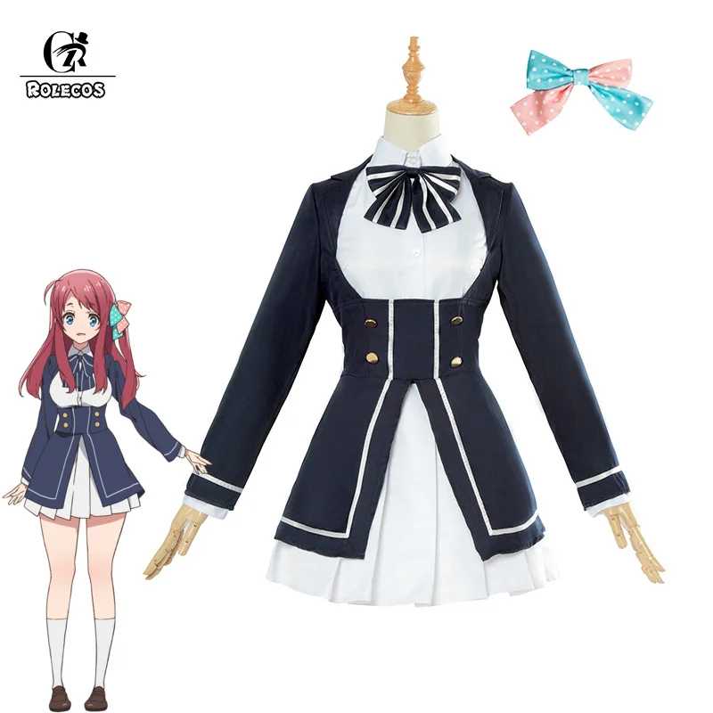 

ROLECOS Zombieland Saga Cosplay Costume Sakura Minamoto Cosplay Costume Anime Women Costume Lolita Dress