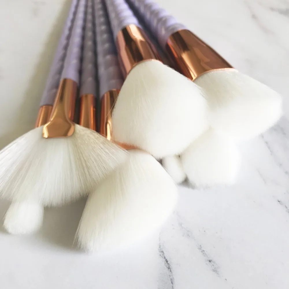 Unicorn Spiral Makeup Brushes Synthetic Eyebrow Blending Foundation Eyeshadow Blush Contour Powder Cosmetic Makeup Brush Set