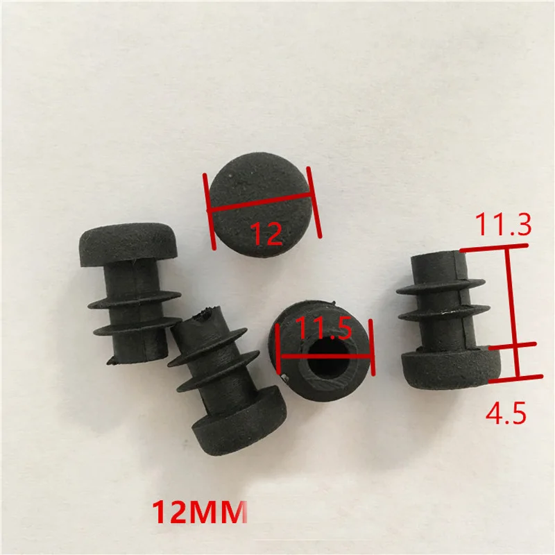 External Diameter 12mm Round Pipe Plug Furniture Plastic Tube Inner Plug Foot Dustproof Sealed