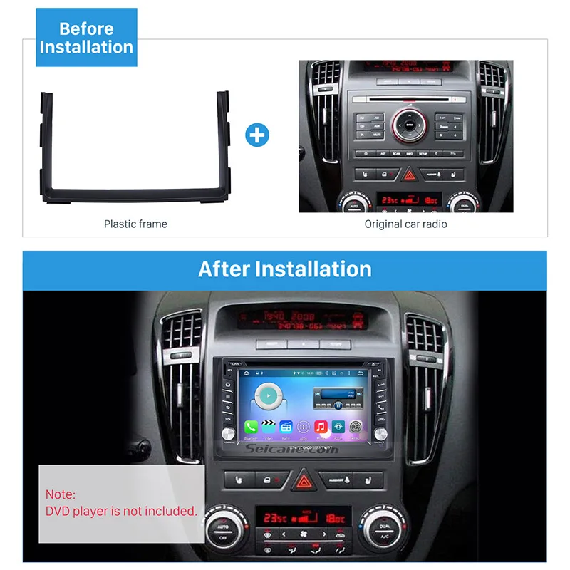 Seicane Double Din font b Car b font font b Radio b font Fascia DVD Gps