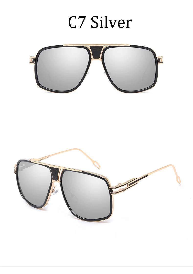 Классический бренд мужские дизайнерские солнцезащитные очки с большой оправой Винтаж стимпанк женские солнечные очки grandmaster UV400 большой кадр