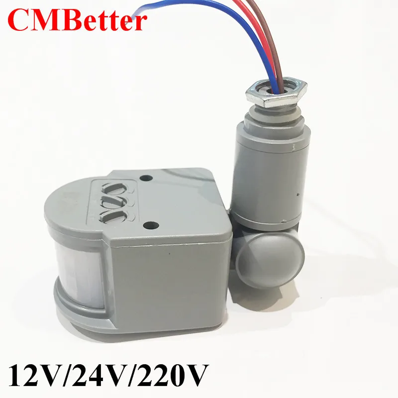  AC220V 12V 24V Motion Sensor Light Switch Automatic Infrared PIR Motion Sensor Switch for LED Light Lamp light accessory (11)