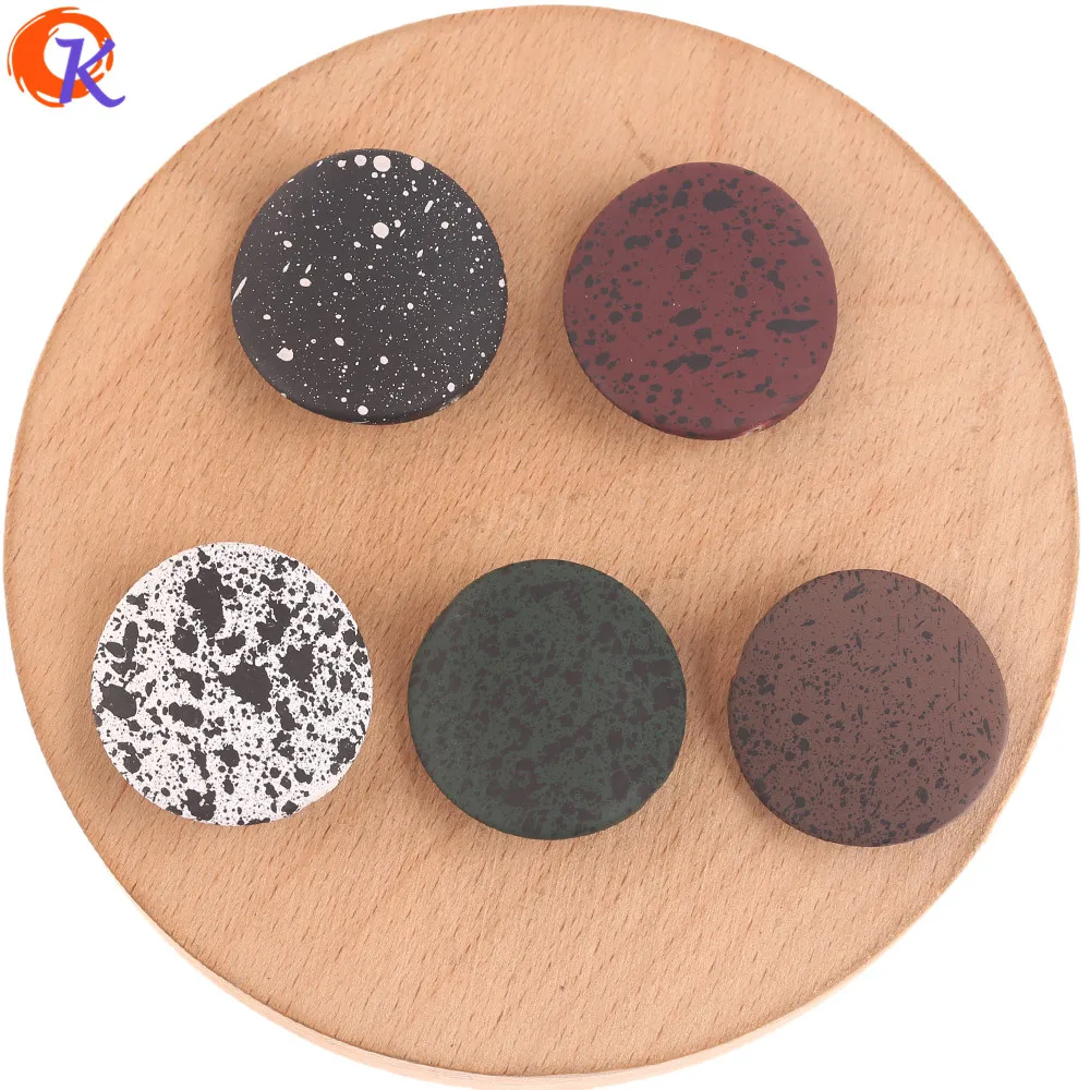 

Cordial Design 25*25mm 100Pcs Jewelry Accessories/Acrylic Beads/Round Shape/Rubber Effect/DIY Beads/Hand Made/Earring Findings