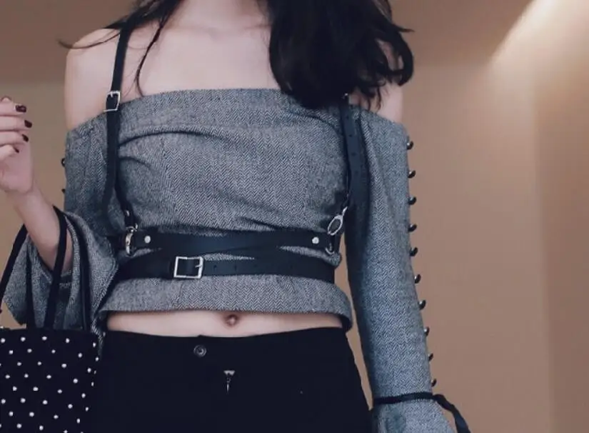 

Women Lady Fashion Adjustable Punk Metalic Waistband Waist Belt Buckle