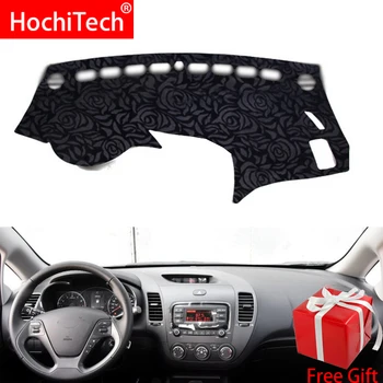

Rose Pattern Non-slip Dashmat Dash Mat Dashboard Cover Pad Carpet Car Sticker for Kia K3 2013 2014 2015 2016 2017 Car Styling