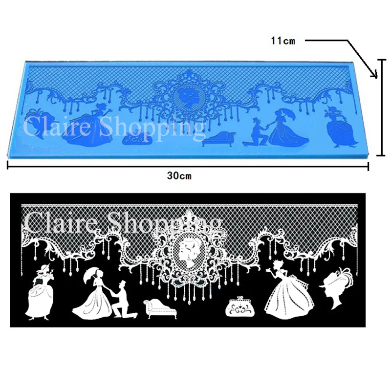 

Yueyue Sugarcraft Royal silicone lace mold fondant mold cake decorating tools chocolate gumpaste mold wedding cake decoraton