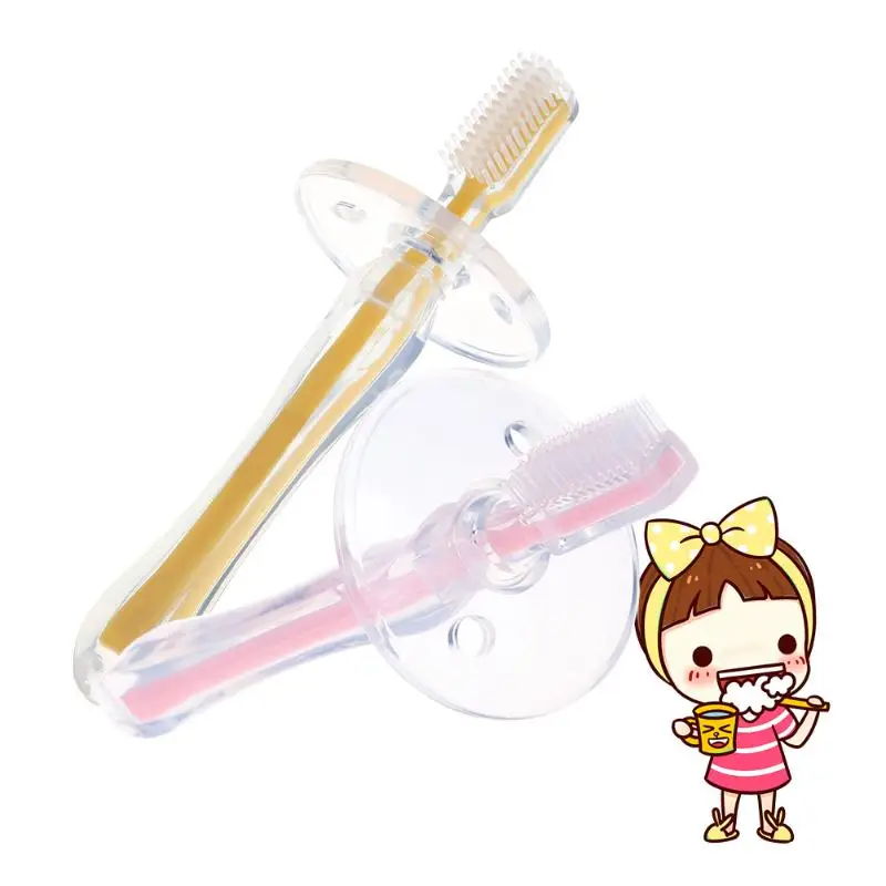 1pc Pink Blue Baby Teeth Care Soft Silicone Toothbrush Baby Infants Kids Safe Bendable Training Massager Brush