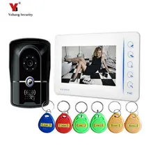 Yobang Security 7 Video Intercom IR Night Vision Door Phone System 1 Monitor+1 Door Camera Intercom Kit Doorbell Home Security