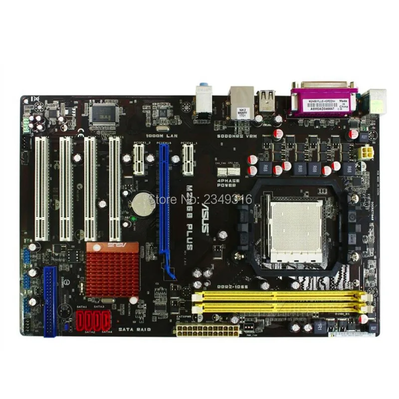 Для Asus M2N68 Plus настольная б/у материнская плата 630A разъем AM2 DDR2 оригинальная б/у материнская плата