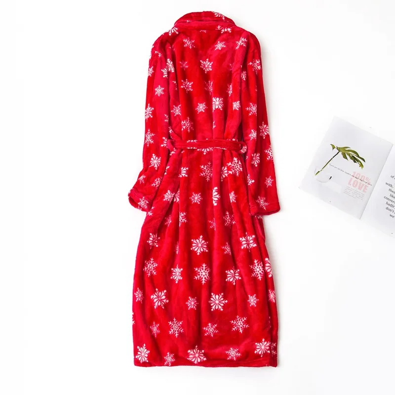 women flannel bathrobe winter (3)