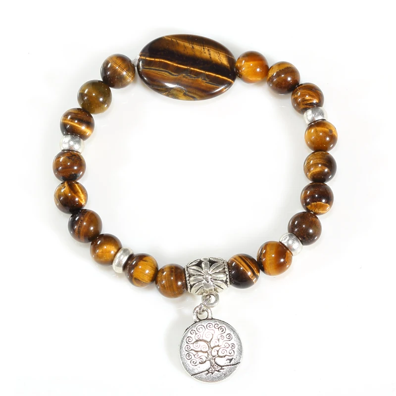 Beadztalk Stone Bead Bracelet Gift Yellow Tiger Eye Bead Jewelry Silver Charm Bracelet For Him Gift Elastic Bracelet Beadztalk Stone Bead Bracelet Gift Yellow Tiger Eye Bead Jewelry Silver Charm Bracelet For Him Gift Elastic Bracelet