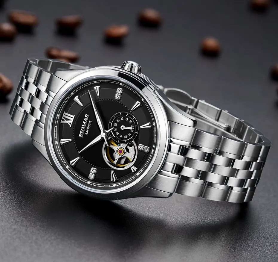 Мужские Роскошные Механические часы RUIMAS Reloj Hombre модные мужские деловые наручные