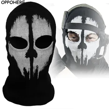 

Black Mask Balaclava Beanies Hats Men Ghost Skull Full Face Warmly Gothic Balaclava Ghost Skull Face Mask Hood Neck Face Mask