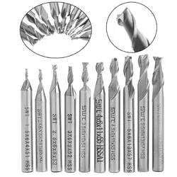 10 шт./компл. 1,5-6 мм HSS цилиндрическим хвостовиком 2 Флейта конце фрезы ЧПУ сверло инструмент