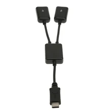 USB 3.1 Type-C OTG HUB Cable 2 in 1 USB C 3.1 Male to Female Plug Cable Hub Type-C to Double USB 2.0 converter cable