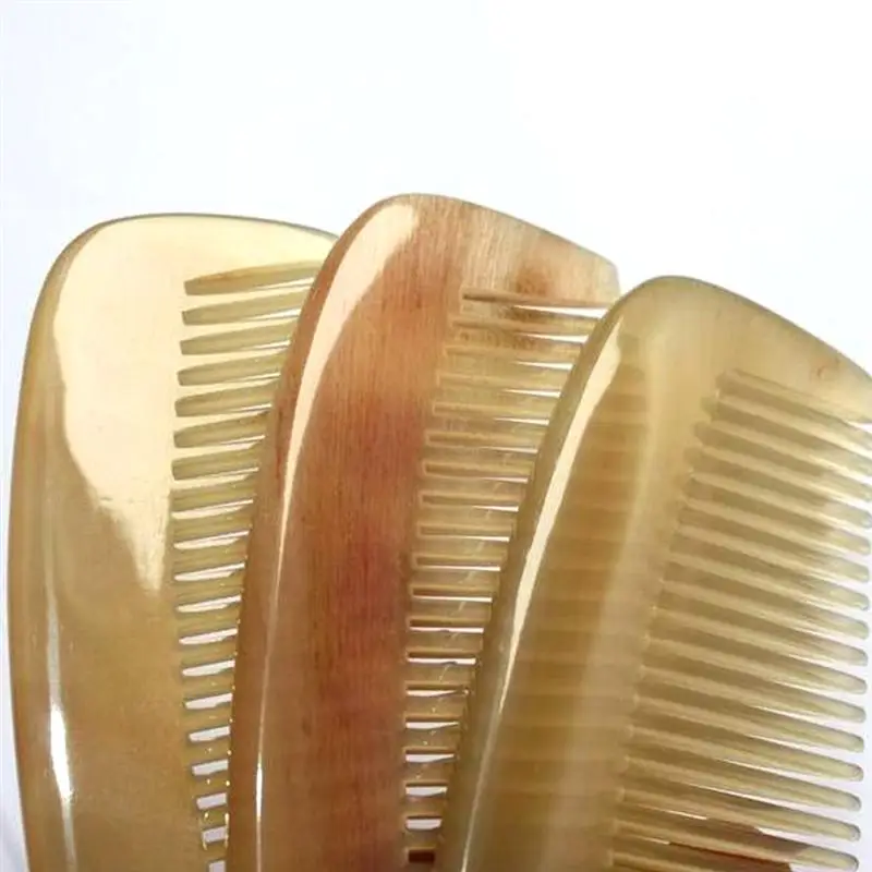 Натуральный рог гребень антистатические портативный волос сглаживание гребень предотвратить выпадение волос для женщин