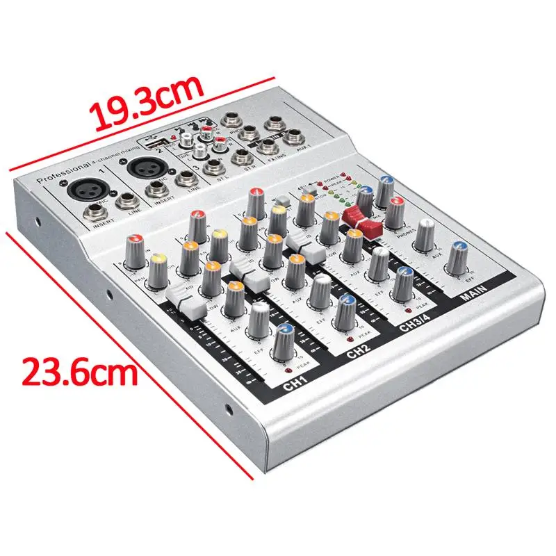 

High Quality Mini Audio Mixer with USB DJ Sound Mixing Console 4 Channel 48V Amplifier For Karaoke KTV Party NCM99