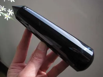 

MARVELLOUS NATURAL OBSIDIAN QUARTZ CRYSTAL WAND POINT 24 SIDED 369g Healing