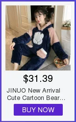 JINUO/Новое поступление, милый женский зимний коралловый флис Пижама с рисунком, комплекты для молодых девушек, теплая милая мягкая Домашняя