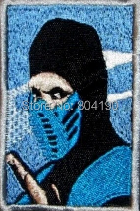 

3.5" MORTAL KOMBAT Sub-zero MK2 Character Scorpion Raiden Red 9 PS Video Game TV MOVIE Costume Embroidered Emblem iron on patch