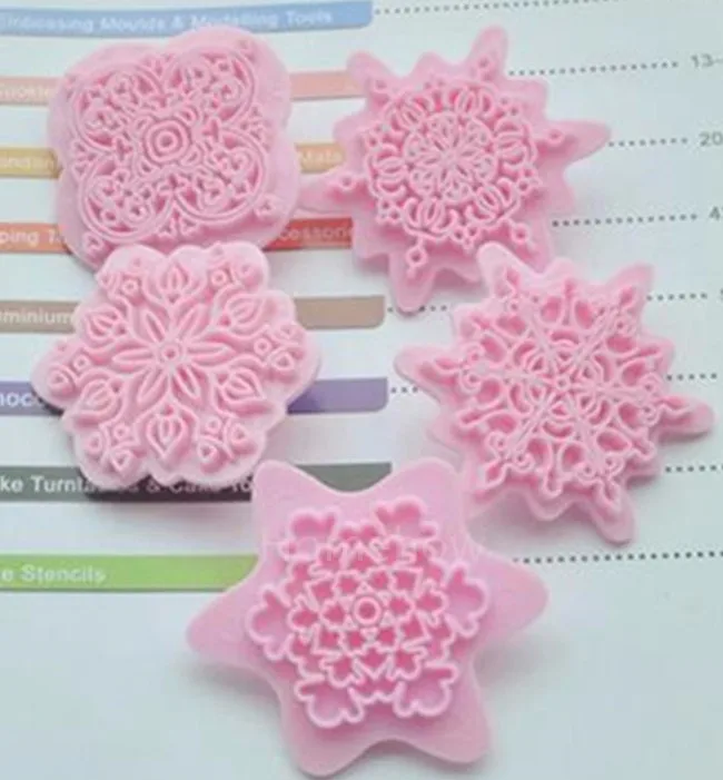 5pcs flower cake molds 3 j