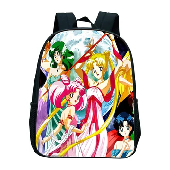 

Sailor Moon Back to Kindergarten Gift Backpack Tsukino Usagi Student Primary Schoolbag Beautiful Pattern Kids Mini Book Mochilas