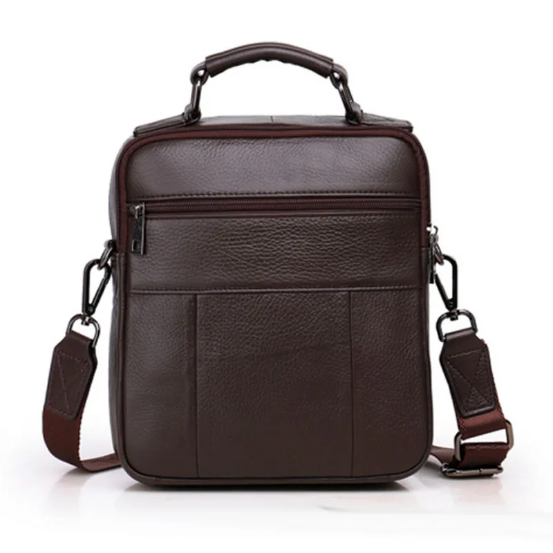 Новая мужская кожаная сумка из воловьей кожи первого слоя модная деловая через