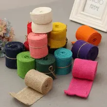 Модная популярная пряжа для мыши 6 см, лента с планками, свадебные вечерние украшения «сделай сам», свадебный букет из мешковины