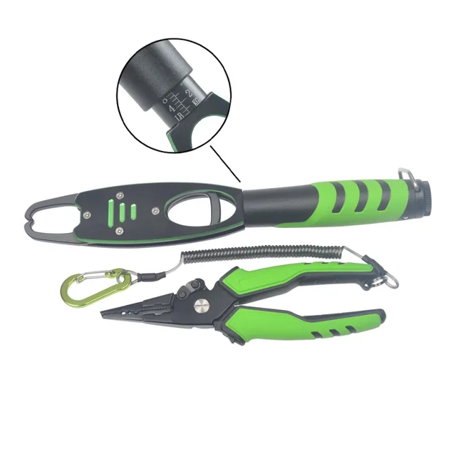 $US $13.05 New color Multifunctional Aluminium Fishing Pliers set with fishing lip grip Weight Scale & Fishing