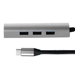 USB 3,1 Тип C Hub 4-Порты и разъёмы USB 3,0 хаб адаптер Алюминий Тип C USB 3,0 кабель-адаптер для Macbook Pro Google ChromeBook ПК