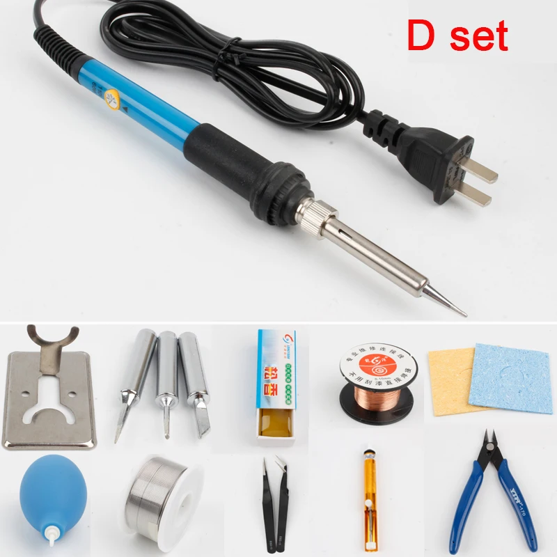Electric Soldering Iron with regulator 220V 60W Welding Solder Rework Station Adjustable Temperature soldering station  (5)