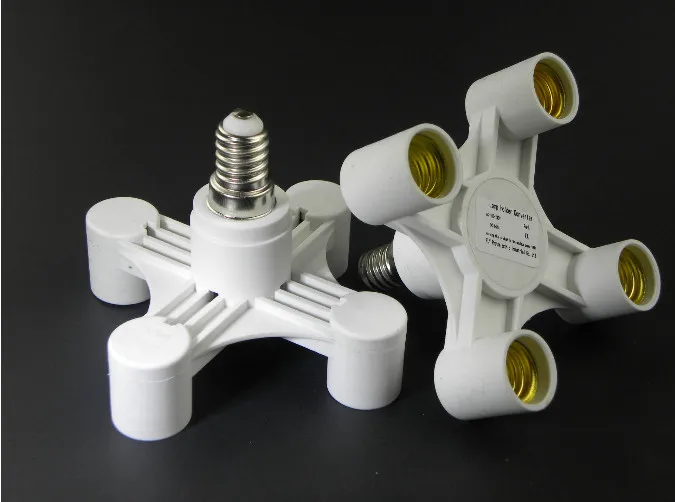 

E14 to 4 heads E14 lamp base Light Lamp Bulbs Adapter Converter E14 Lamp Adapter lamp holder E27 to 4 heads E14 available