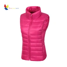 Winter Jacket Women Vest 100% White Duck Down Vest 2015 Winter Vest Women Sexy Lovers Slim Short Jackets Parka Plus XXXL