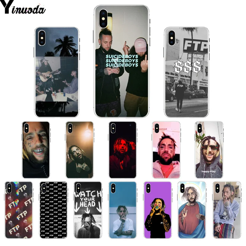 Yinuoda FTP $ uicideboy Suicideboys мягкий чехол для телефона из ТПУ Apple iPhone 8 7 6 6S Plus X XS MAX | Бамперы -4000022428667