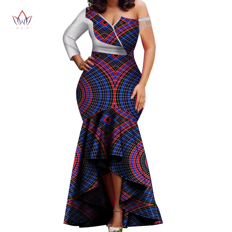 Весенние новые модные африканские платья для женщин Дашики кружева пэчворк традиционная африканская одежда Вечерние платья WY3714