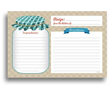 

30sheet 4x5.6 inch Kitchen Recipe Cards for party decoration Double Sided Cards cardstock paper for home kitchen cards