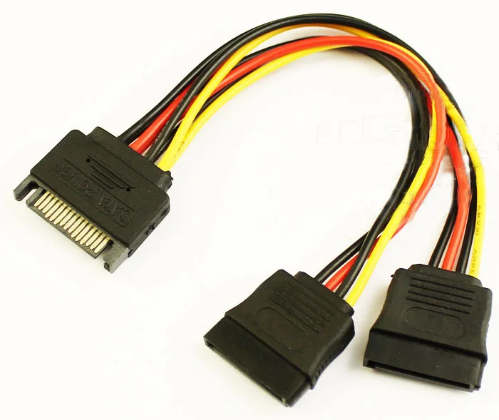 1 шт. 20 см SATA мужчин 2xfemale Разъем Splitter 15pin Питание кабель | Обустройство дома