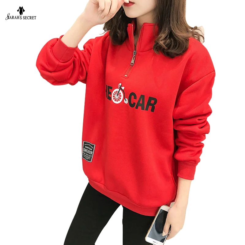 SARAH S SECRET 2017 New Winter Women s Fleece Loose Large Size Long Sleeved font b