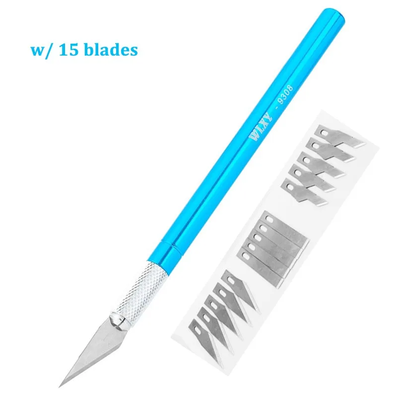 Precision Art Work Knife Carving Knife w/ 15 Spare Blades Paper Wood