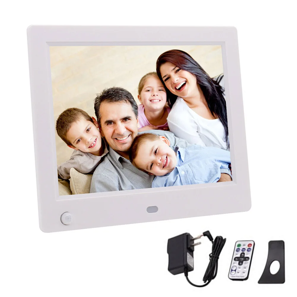 Prix 8 pouces Photo Vidéo HD album de photo frame détecteur de mouvement Musique Numérique Cadeau Électronique