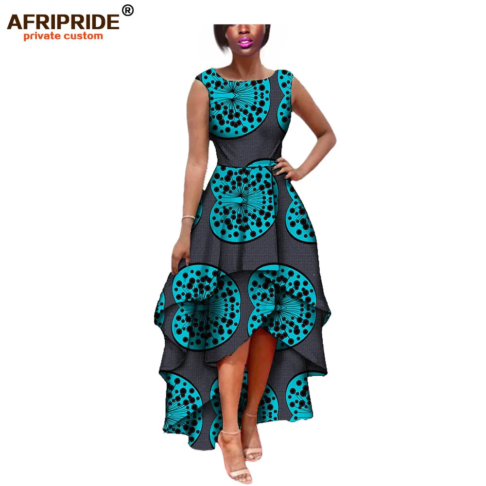 Горячая Распродажа, Африканское платье для женщин AFRIPRIDE, индивидуальное Плиссированное вечернее платье без рукавов, чистый вощеный хлопок, A722582 - Цвет: 244X