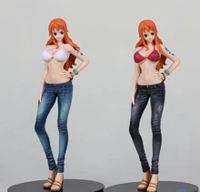 Banpresto DXF One Piece Nami PVC Figure One Piece Jeans Freak 02 Nami Collectible Model Toy Figurine One Piece Doll S120